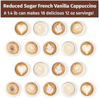 Victorian Inn Instant Cappuccino - French Vanilla - Reduced Sugar - Creamy & Delightful Coffee Mix - Great Hot, Cold, or Blended - Ideal as Coffee Creamer - 1.4 Pound (Pack of 6)