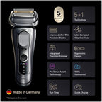 Braun Series 9 PRO+ Electric Shaver, Wet & Dry Razor, Pro SensoAdapt, 6in1 SmartCare Center, 9697CC, Silver