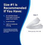 ZQuiet, Anti-Snoring Mouthpiece, Comfort Size #1, Single Refill, Clear, Made in USA, BPA-Free, Medical-Grade Material