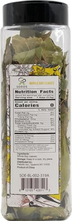 Soeos Bay Leaves, 2oz (57g), Whole Dried Bay Leaf, Non-GMO Verified, Laurel Herbs for Cooking, Soups, Stews, Sauces, Seasoning