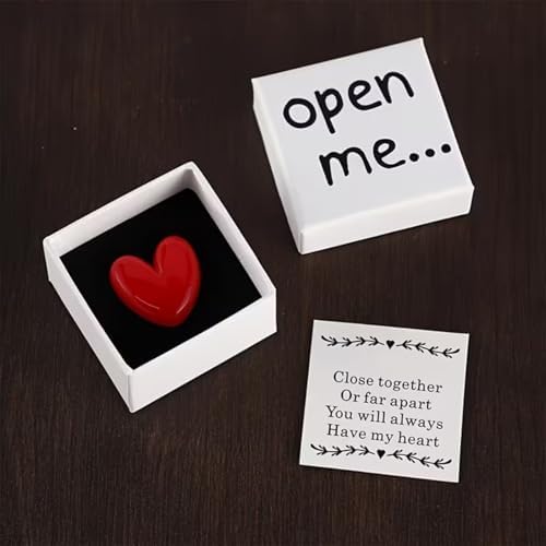 Mini Surprise Gift Box, a Gift for Long-Distance Relationships. Adorable Heart-shaped Box with Open Me Label, Ideal for Her Valentine’s Day, Anniversary or Birthday.