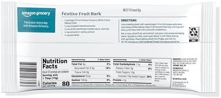 Amazon Grocery, White Creme Baking Chips, 12 Oz