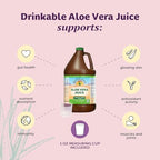 Lily Of The Desert Aloe Vera Juice - Whole Leaf Filtered Aloe Vera Drink, Non-GMO Aloe Juice with Natural Digestive Enzymes for Gut Health, Stomach Relief, Wellness, Glowing Skin, 64 Fl Oz