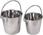 ProSelect Heavy Duty Stainless Steel Pails — Durable Pails for Kennels and Farms - 9¾", 9-Quart