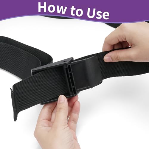 Wheelchair Thigh Strap 2 Pack, Adjustable Leg Strap for Wheelchair Keeping Legs Together for Wheelchair Users, Wheelchair Leg Support Strap for Elderly Dementia Paralysis Parkinson's Legs Spasm