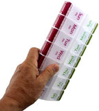 AM PM Pill Organizer 7 Day Large – Weekly Pill Box 2 Times a Day, Extra Large Easy Open Snap Compartments for Vitamins & Medication, BPA Free 14 Compartments