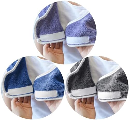 3 Pack Adult Bibs, Microfiber Super Soft Eating Cloth for Adults, Disabled, Adjustable, Dining Clothing Protector