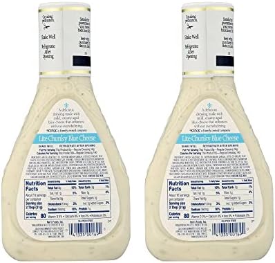Ken's Steak House Lite Chunky Blue Cheese Dressing (16 Fl Oz, Pack of 2)