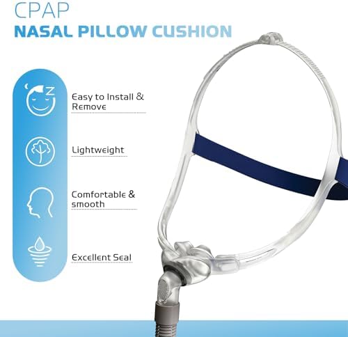CPAP Nasal Pillow Cushion Replacement for ResMed Swift FX Nasal Mask Nose Pillow, Soft Gel Silicone Dual-Wall Nose Pillow Cushion - Medium