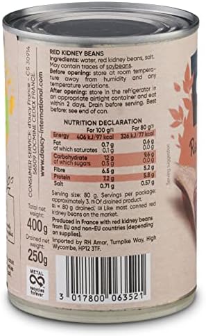 D'aucy Red Kidney Beans 400 g (Pack of 12)