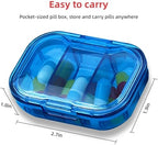 3 Pack Travel Mini Pill Organizer, 3 Compartments Portable Small Pill Case, Mini Small Pill Box to Hold Vitamins, Portable Pill Container for Pocket Purse Medicine Organizer
