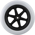 Wheelchair Wheels Assembly (Pair) 12 Inch Rear Wheel 12 1/2 x 2 1/4" Gray Solid Tire Construction, Back Wheel Replacement for Manual Wheelchairs