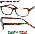 grinderPUNCH High Magnification Power Readers Slim Reading Glasses 4.00-6.00