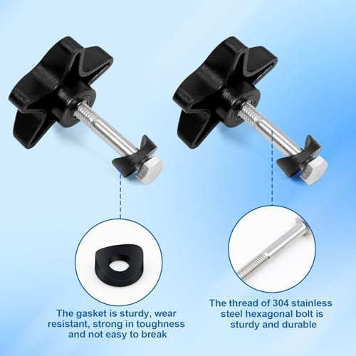 Rollator Walker Replacement Knobs for Wheels 2 Set Rollator Parts Knobs Drive with M6 Track Bolt Set