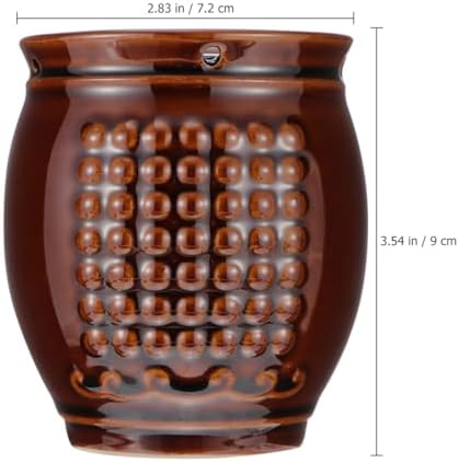 FRCOLOR Ceramic Moxibustion Jar and Scraping Cup 3.93X2.83X2.83In Portable Alternative Medicine Acupuncture Therapy Tool for Home and