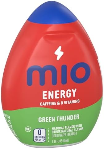 Mio Energy Liquid Water Enhancer, Green Thunder, 1.62 OZ (Pack of 4)