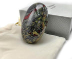 2.4" Dragon Bloodstone Palm Stone for Anxiety Relief, Healing Crystal for Meditation & Stress Relief, Polished Pocket Stone with Gift Box