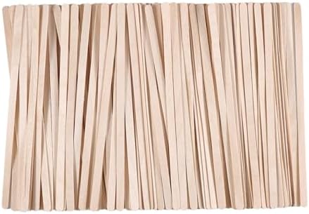300/600/1200 Pieces Disposable Wood Stick Beauty Spatulas Log Hair Removal Wax Coating and Eyebrow Trimming Wooden Stick (600pcs)