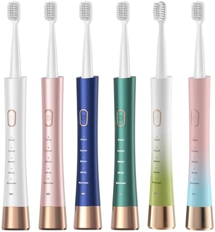 Replacement Toothbrush Heads for Sonic Electric Toothbrush Model 806, White Brush Heads Compatible with 6 Colors, 8-Pack