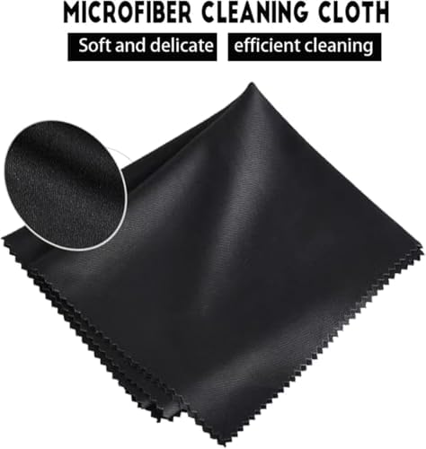 30-Pcs Eyeglasses Cleaning Cloths (15 Black + 15 Gray) - Premium Lens Cleaning Cloth for Glasses, Phone Screens, Camera Lenses - 7" x 6" (18x15cm) - Reusable, Scratch-Free