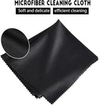 30-Pcs Eyeglasses Cleaning Cloths (15 Black + 15 Gray) - Premium Lens Cleaning Cloth for Glasses, Phone Screens, Camera Lenses - 7" x 6" (18x15cm) - Reusable, Scratch-Free