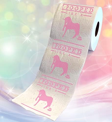 Printed TP Like A Unicorn Printed Toilet Paper Gag Gift – Funny Toilet Paper Roll For Prank, Surprise, Bathroom Decor, Novelty Gift For Men, Women, Friends, Birthday Party - 500 Sheets