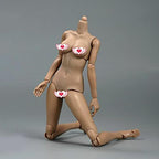 1/6 Scale Female Body, 12inch Suntan Skin Middle Bust Flexible Action Figure Body Doll Collection