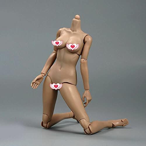 1/6 Scale Female Body, 12inch Suntan Skin Middle Bust Flexible Action Figure Body Doll Collection