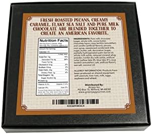 Green Jay Gourmet Sea Salt Chocolate Turtles - Sweet Milk Chocolate Covered Pecans & Caramel Delights - Premium Birthday, Valentine's Day, Holiday, Christmas Candy Gifts - Handmade in the USA, 7oz Box