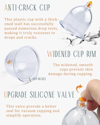 DEFUNX 12 Cups Cupping Set - Cupping Kit for Massage Therapy at Home Massage Cups for Whole Body