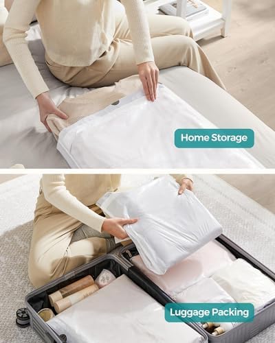 SONGMICS Trash Bags for 8-Gallon (30 L) Trash Cans, Drawstring Kitchen Garbage Bags, Pre-Separated, Liner Code 30A, 2 Rolls, 90 Count, White UKRB30A02