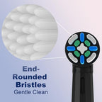 iO Replacement Heads Compatible with Oral B iO 2/3/4/5/6/7/8/9/10 Series Electric Toothbrush,Toothbrush Heads Compatible with Oral B iO,Gentle Gum Care Bristles for a Comfortable Clean,Black