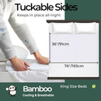 Hygge Sheets®️ Organic Washable Incontinence Bed Pads with Tucks - 100% Waterproof Reusable Mattress Protector Underpads - Rayon derived from Bamboo - King