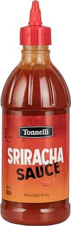 Tonnelli Sriracha Hot Chili Sauce, 16 oz | Sriracha Hot Sauce | Bold & Spicy Flavor | Kosher for Passover