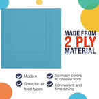 Party Solids Turquoise Paper Napkins Disposable Everyday 200 Pcs 2 Ply Turquoise Dinner Napkins Paper Everyday For Parties & Party Supplies