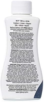 Rit Dye – Liquid Fabric Dye for Crafting, Clothing, and Décor – 8 oz. Bottle – Black (Gloves Included)