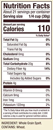 Bob's Red Mill Spelt Flour, 22oz (Pack of 1) - Whole Grain, Vegan, Kosher