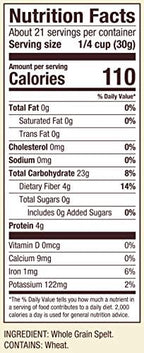 Bob's Red Mill Spelt Flour, 22oz (Pack of 1) - Whole Grain, Vegan, Kosher