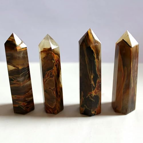 1Pc Natural Yellow Lemurian Citrine Quartz Crystal Point Stone 70-90mm