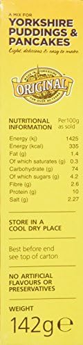 Original Yorkshire Pudding Mix 142g (case of 6 boxes)