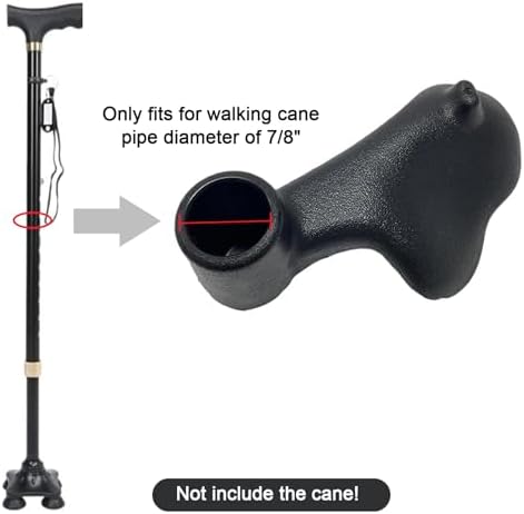 Orthopedic Walking Cane Fits Crutch Pipe Dia 7/8" Replacement for Arthritis, Carpal Tunnel Syndrome Mobility Aids