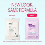 Love Wellness pH Balancing Wipes for Women | Fragrance-Free | Vulva Cleanser for Balanced pH, Intimate Health & Hygiene | Non-Irritating with Aloe Vera for Sensitive Skin | Travel Size | 3-Pack