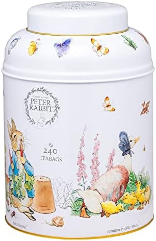 New English Teas Beatrix Potter Peter Rabbit Tea Caddy with 240 English Breakfast Teabags