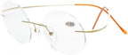 Eyekepper Titanium Rimless Round Reading Glasses Circle Readers For Men