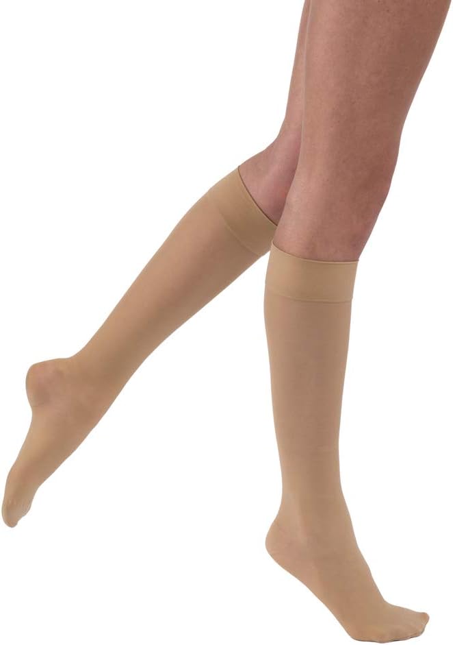 JOBST 121501 BSN Medical Compression Stocking, Knee High, 20-30mmHg, Closed Toe, Medium, Natural