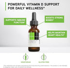 DAVINCI Labs Liquid D3 10,000 IU - Helps Support Bone Health, Immune Support & Heart Health with Vitamin D3 - Gluten Free & Vegetarian - 1 Fl Oz (30 Servings)
