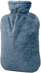 BICAREE Hot Water Bottle with Cover, 2L PVC Hot Water Bag for Neck, Shoulder Pain and Hand Feet Warmer, Menstrual Cramps, Hot Compress and Cold Therapy(Blue Ashes)