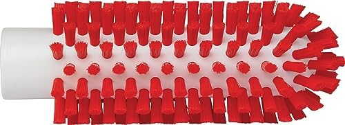Vikan 5380-50-4 Stiff Tube Brush, Polyester, 2" x 5-3/4" OAL, Red