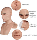 Bell Handmade Silicone Realistic Mask Handsome and Lifelike Face for Crossdressers Cosplay and Transgender