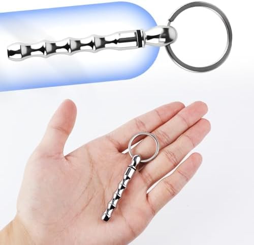 FST Stainless Steel Penis Plug Removable Hollow Multiple Beads Urethral Plug for Urethral Stimulation Masturbation Training Adult Sex Toys for Men (Beginner)